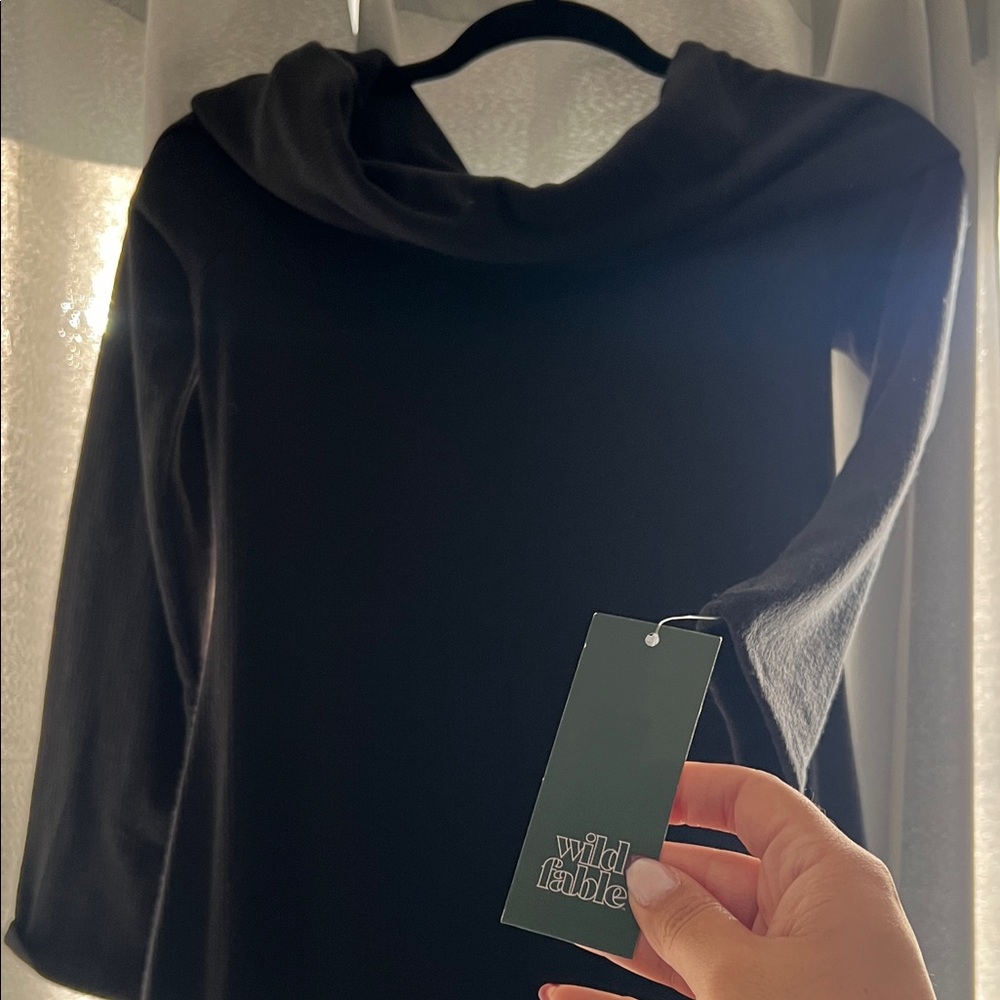Wild Fable Charcoal Cowl Neck Sweater